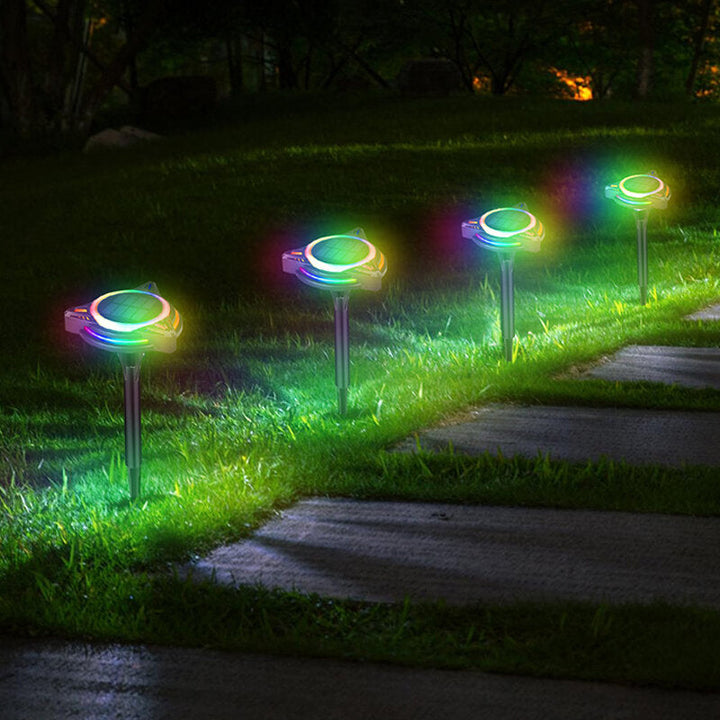 LED Solar Underground Lights Outdoor Waterproof Plastic Garden Decoration Lights Lawn Landscape Lights Image 5