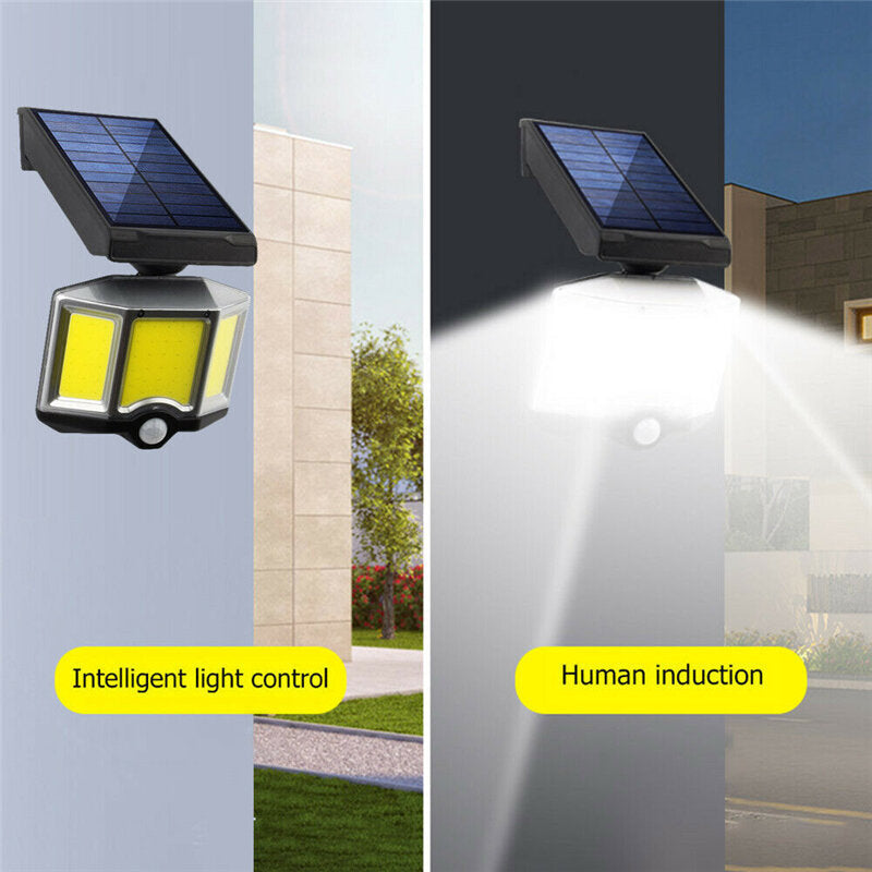 LED Solar PIR Motion Sensor Street Light Outdoor Garden Wall Security Flood Image 12