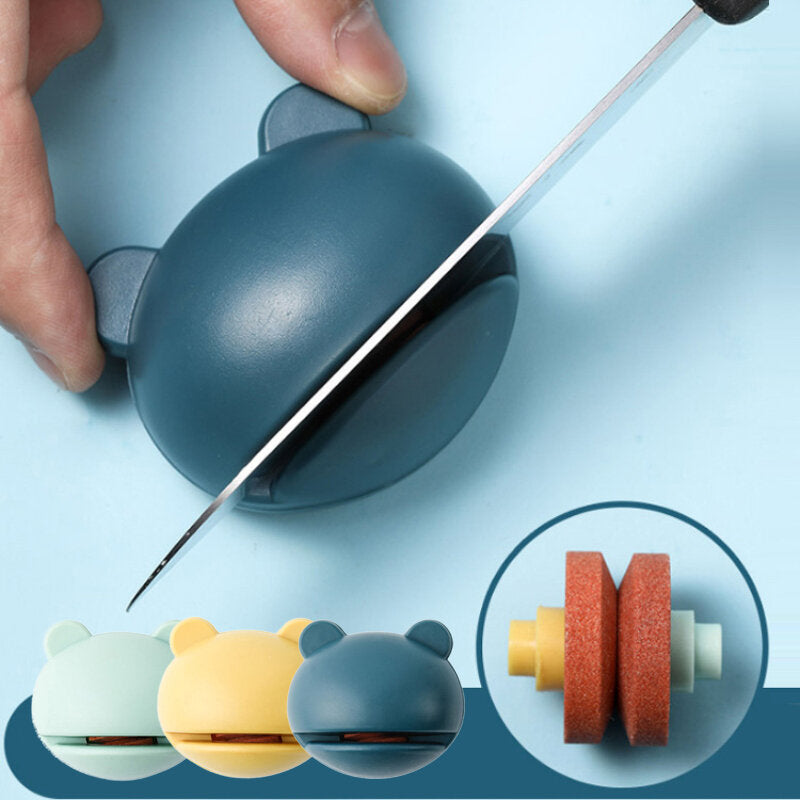 Multi-function Cartoon Design Stable Mini Knife Sharpener Kitchen Tools Grindstone Scissors Kitchen Gadgets Image 4