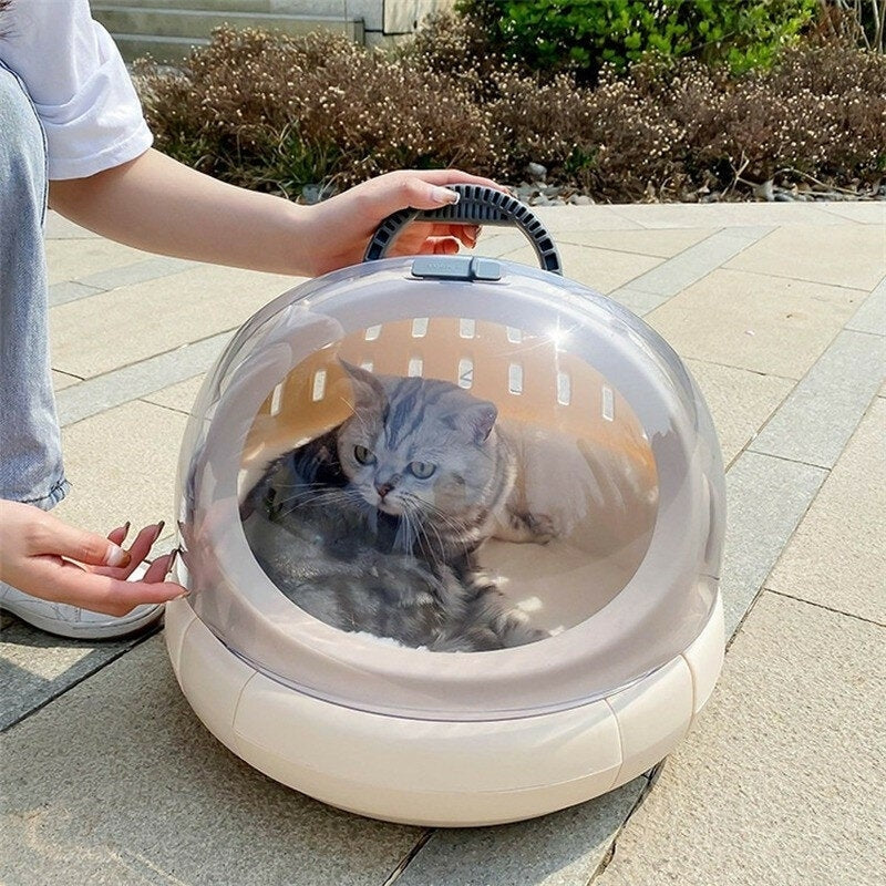 Multi-function Cat Flight Case Portable Space Capsule Pet Kennel Cat Litter Box Image 3