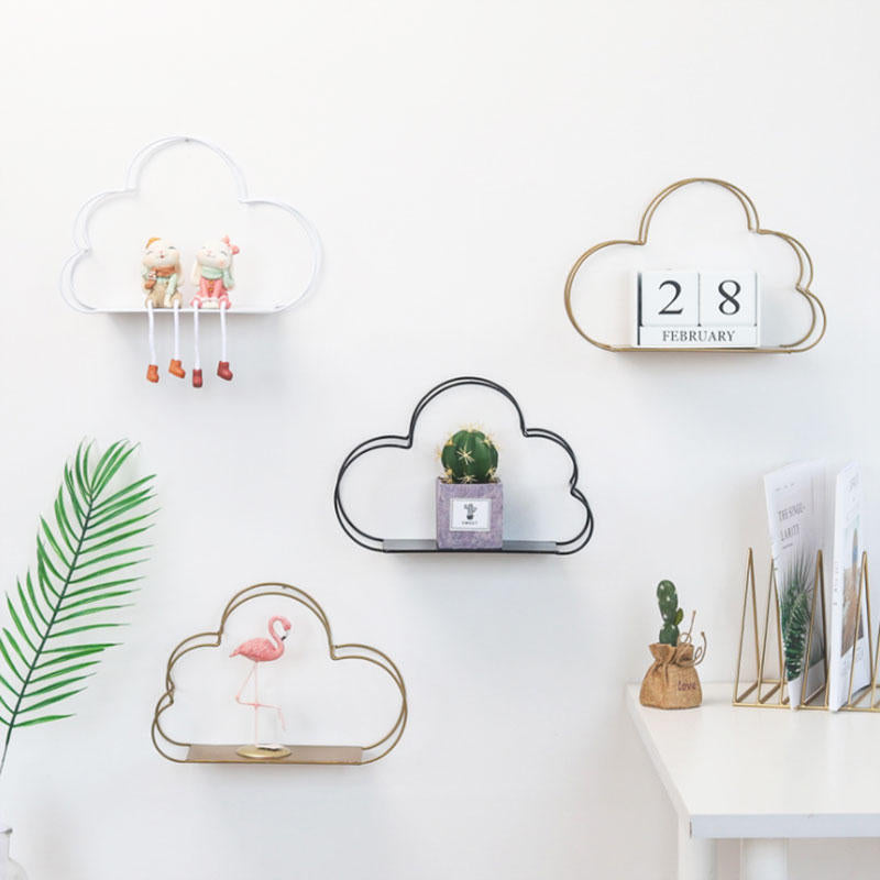 Multi-Function Storage Rack Wall Hanging Rack Cloud Shaped Floating Shelf Rack Image 2