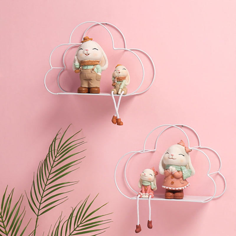 Multi-Function Storage Rack Wall Hanging Rack Cloud Shaped Floating Shelf Rack Image 4