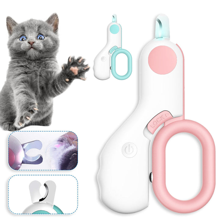 Mini Pet Scissors Cat Nail Clippers Battery Dog Nail Clippers LED Blood Line Pet Image 1