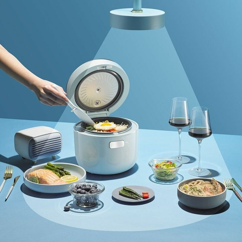 Mini Smart Rice Cooker Colorful Series 400W 1.6L Capacity Touch Control 5 Layer Thick Liner APP Control Image 4