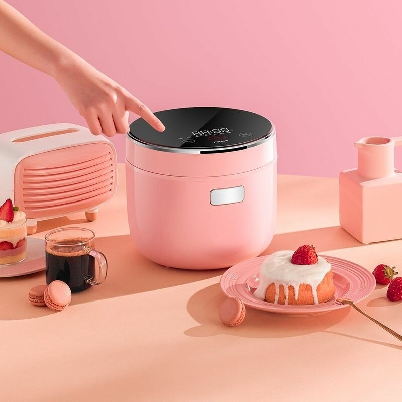 Mini Smart Rice Cooker Colorful Series 400W 1.6L Capacity Touch Control 5 Layer Thick Liner APP Control Image 5