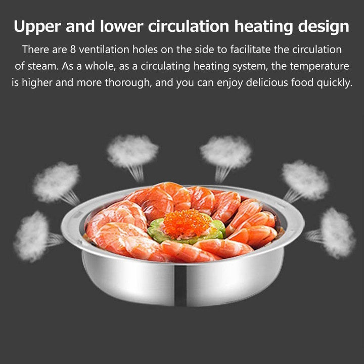 Electric Lunch Box Three layers Stainless Steel Heating Rice Office Worker Plug In Electric Heating Thermal Insulation Image 3