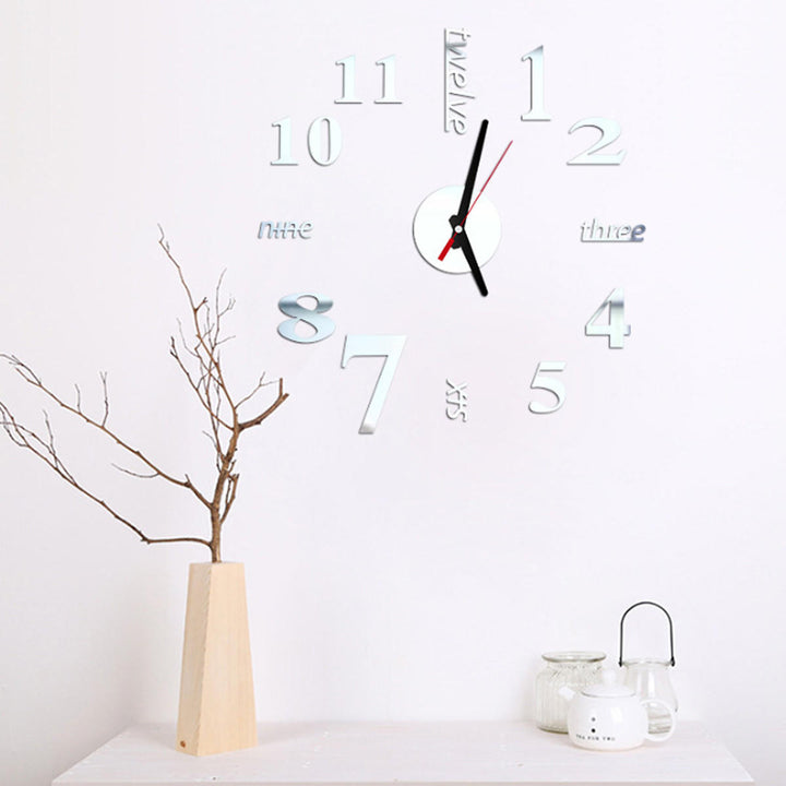 Modern 3D Frameless 40cm Wall Clock Style Watches Hours DIY Room Home Decorations Model Image 4