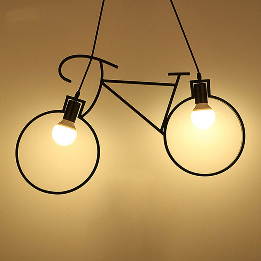 Modern Industrial Iron Bicycle Children Bedroom Decorations Chandelier Loft Ceiling Light Image 1