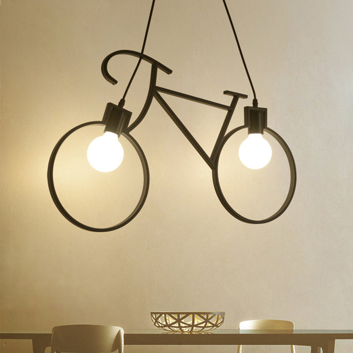 Modern Industrial Iron Bicycle Children Bedroom Decorations Chandelier Loft Ceiling Light Image 6