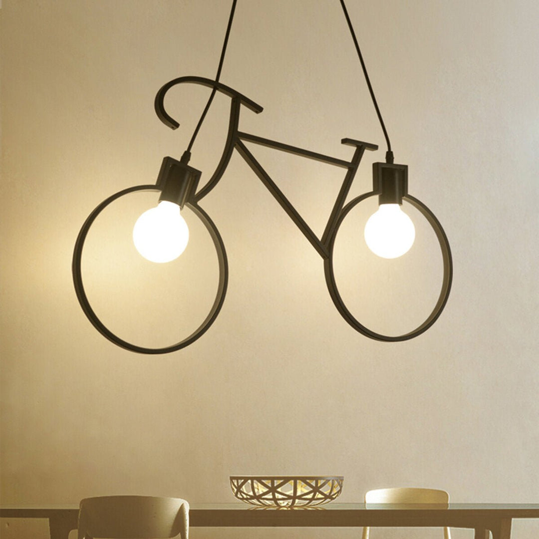 Modern Industrial Iron Bicycle Children Bedroom Decorations Chandelier Loft Ceiling Light Image 1