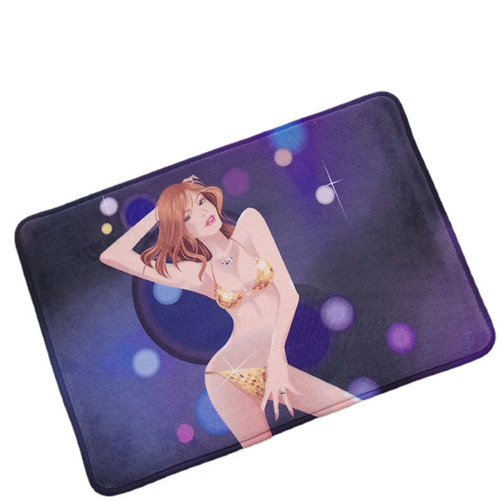 Modern Printing Club Style Sexy Women Bathroom Rug Polyester Carpet Toilet Cover Bath Mat Image 4