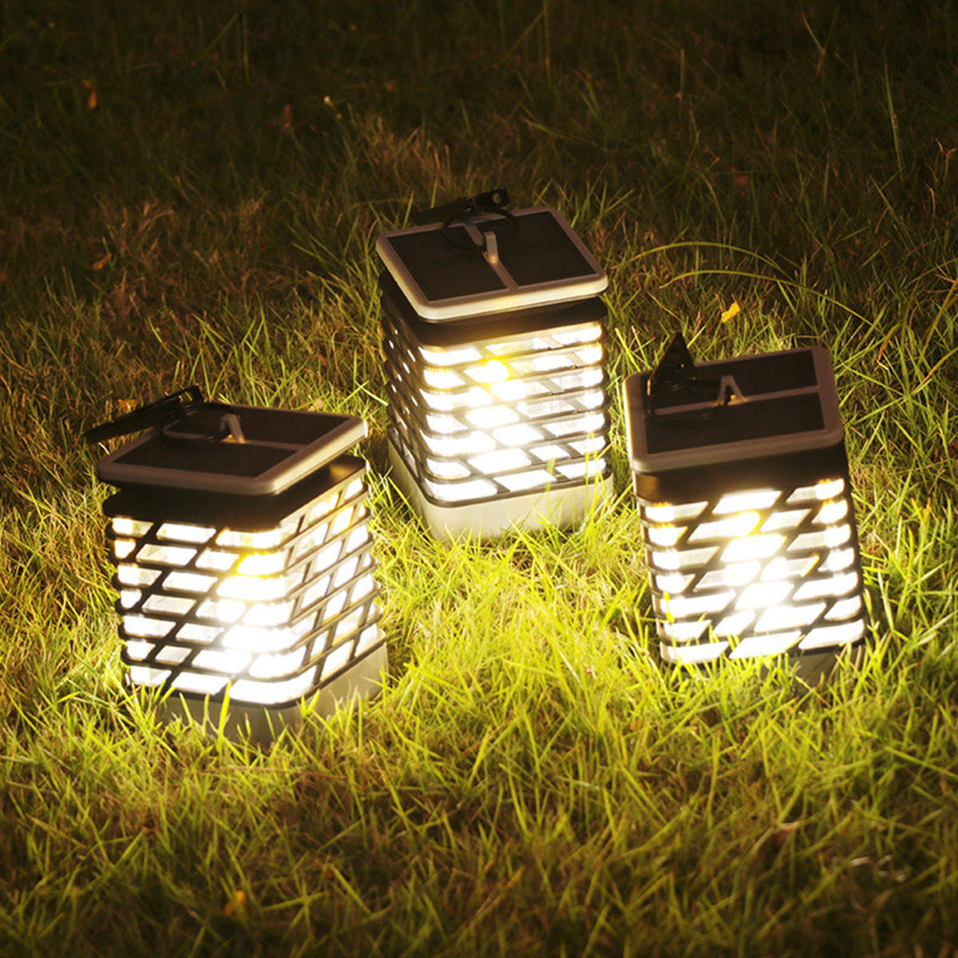 Outdoor LED Solar Lantern Hanging Light LED Waterproof Candle Yard Garden Camping Lamp Image 3