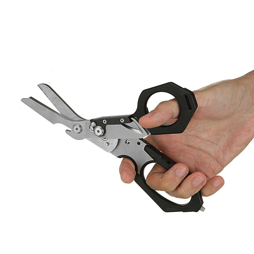 Multi-functional 6-in-1 Scissors, Outdoor and Indoor Multi-functional Scissors, Bottle Opener, Screwdriver, Metal Image 5