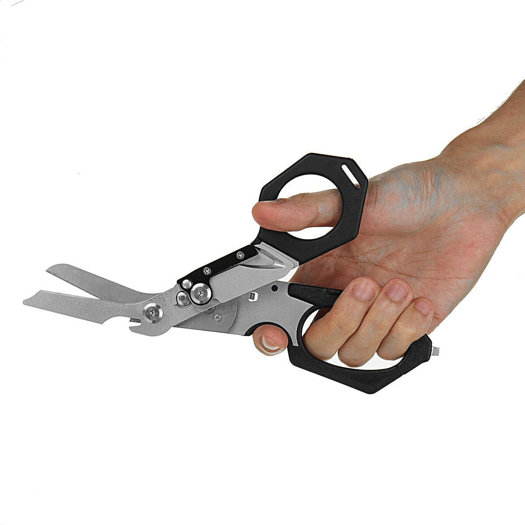 Multi-functional 6-in-1 Scissors, Outdoor and Indoor Multi-functional Scissors, Bottle Opener, Screwdriver, Metal Image 9