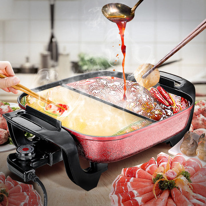 Multi-functional Electric Hot Pot 5L 220V Cookware Non-stick Fry Bake Kitchen Image 3