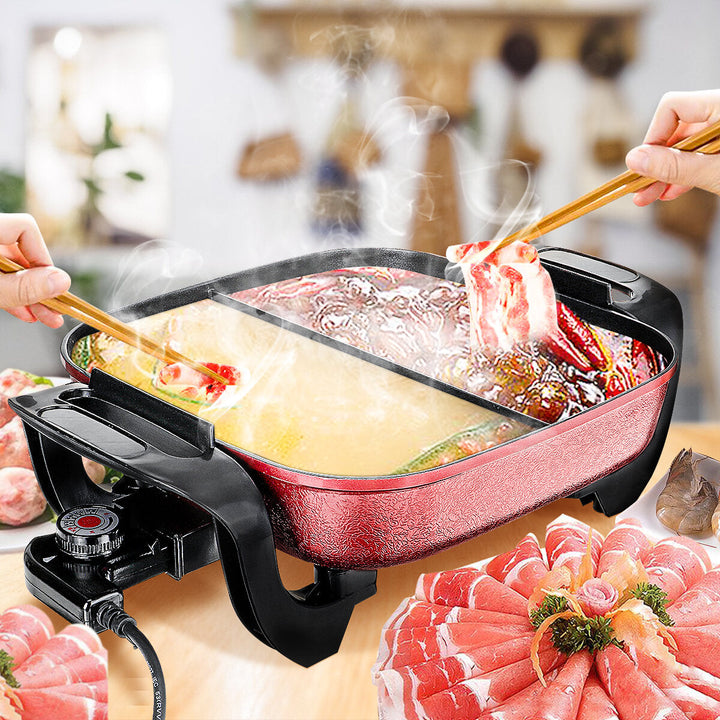 Multi-functional Electric Hot Pot 5L 220V Cookware Non-stick Fry Bake Kitchen Image 4