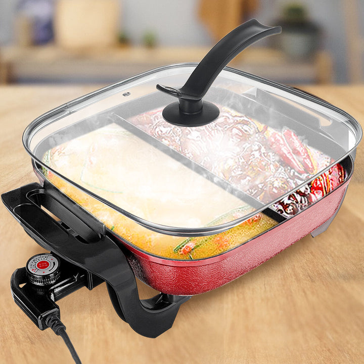 Multi-functional Electric Hot Pot 5L 220V Cookware Non-stick Fry Bake Kitchen Image 5