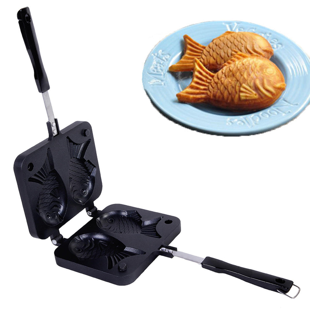 Non-stick Taiyaki Fish Shaped Waffle Frying Pan Maker Home Food Cooking Baking Mold Waffle Maker Image 5