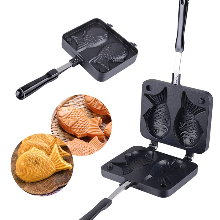 Non-stick Taiyaki Fish Shaped Waffle Frying Pan Maker Home Food Cooking Baking Mold Waffle Maker Image 7