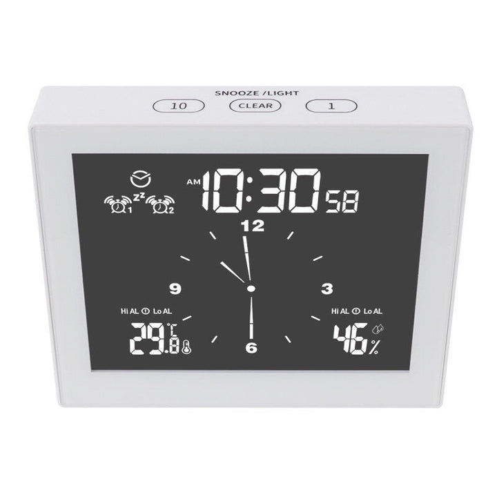 Multi-functional Bathroom Temperature and Humidity Alarm Clock LCD Screen Waterproof Home Desktop Creative Timer Image 6