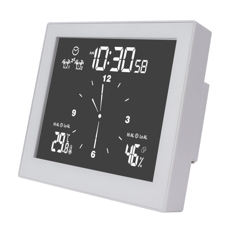 Multi-functional Bathroom Temperature and Humidity Alarm Clock LCD Screen Waterproof Home Desktop Creative Timer Image 7