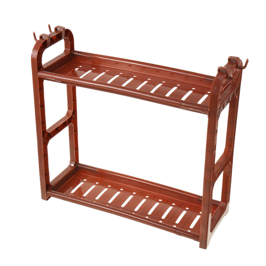 Multi-functional Dtorage Rack Creative Kitchen Dtorage Rack Kitchen Utensils Rack with Guardrail Image 7