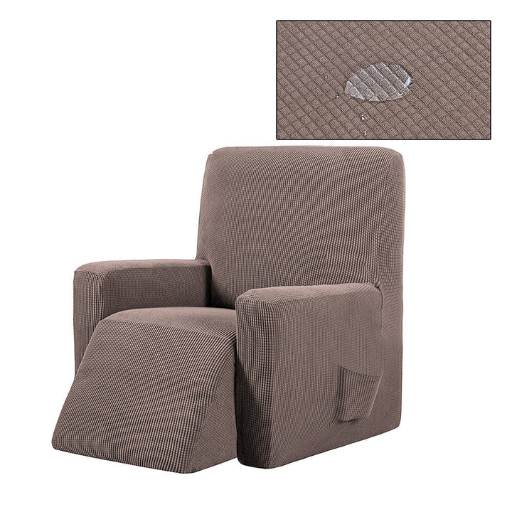 Non-slip Massage Sofa Cover Removable Stretch Fleece Recliner Rocking Chair Protector Pure Color All-inclusive Elastic Image 2