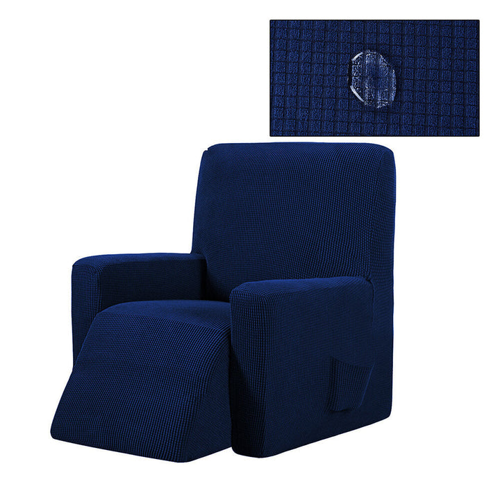 Non-slip Massage Sofa Cover Removable Stretch Fleece Recliner Rocking Chair Protector Pure Color All-inclusive Elastic Image 5