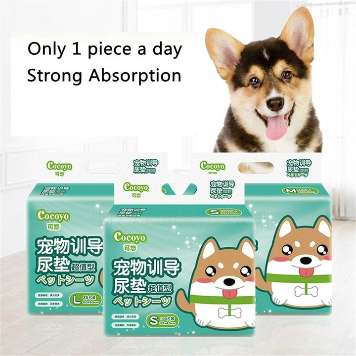 Non-woven Fabric Wood Pulp Pet Training Diaper Water Proof Strong Absorption Instant Solidification Image 3