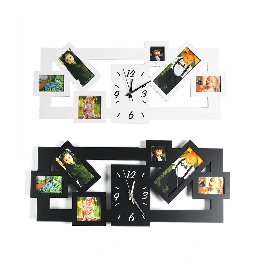 Nordic Style Photo Frame Wall Clock DIY Modern Desigh Multi Photo Art Picture Frame Clock For Living Room Horloge Image 1