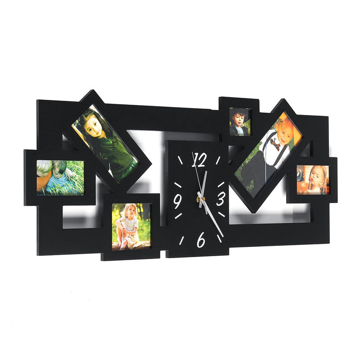 Nordic Style Photo Frame Wall Clock DIY Modern Desigh Multi Photo Art Picture Frame Clock For Living Room Horloge Image 6