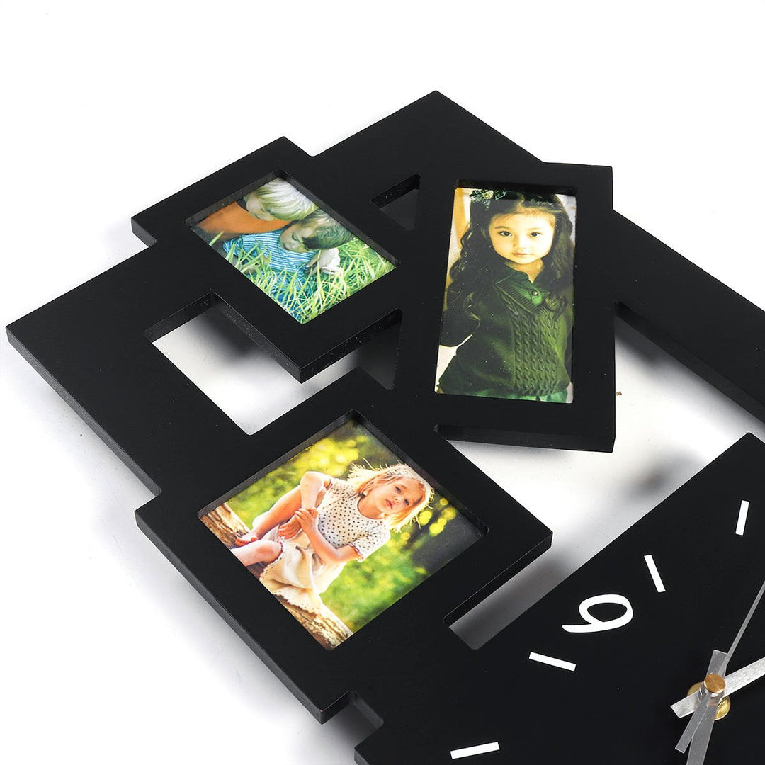 Nordic Style Photo Frame Wall Clock DIY Modern Desigh Multi Photo Art Picture Frame Clock For Living Room Horloge Image 8