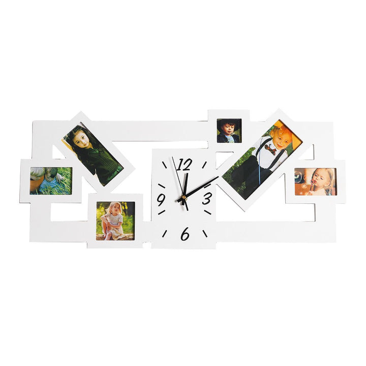 Nordic Style Photo Frame Wall Clock DIY Modern Desigh Multi Photo Art Picture Frame Clock For Living Room Horloge Image 9