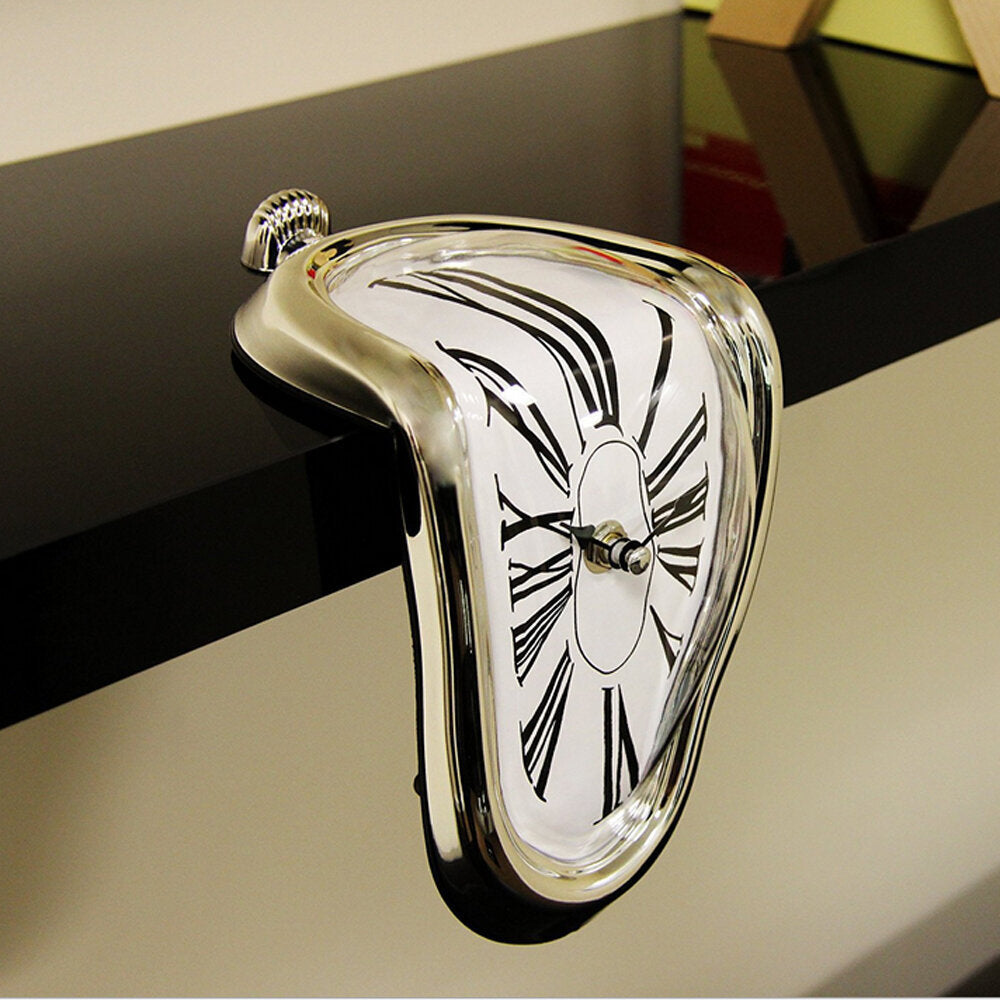 Novel Surreal Melting Distorted Wall Clock Surrealist Salvador Dali Style Wall Clock Amazing Home Decoration Gift Image 5