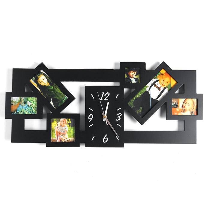 Nordic Style Photo Frame Wall Clock DIY Modern Desigh Multi Photo Art Picture Frame Clock For Living Room Horloge Image 10