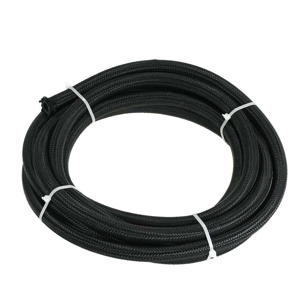 Nylon Braided Fuel Hose Oil Cooler 1M Black Image 6