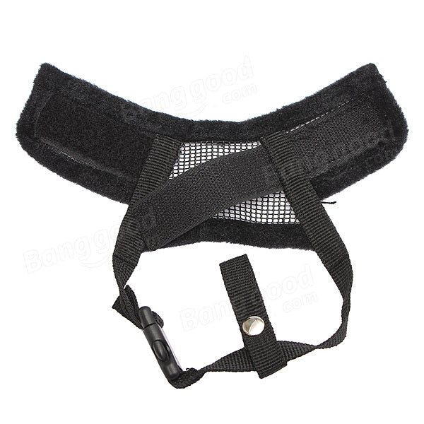 Nylon Fabric Adjustable Mesh Anti Bark Bite Pet Mouth Muzzle Image 5