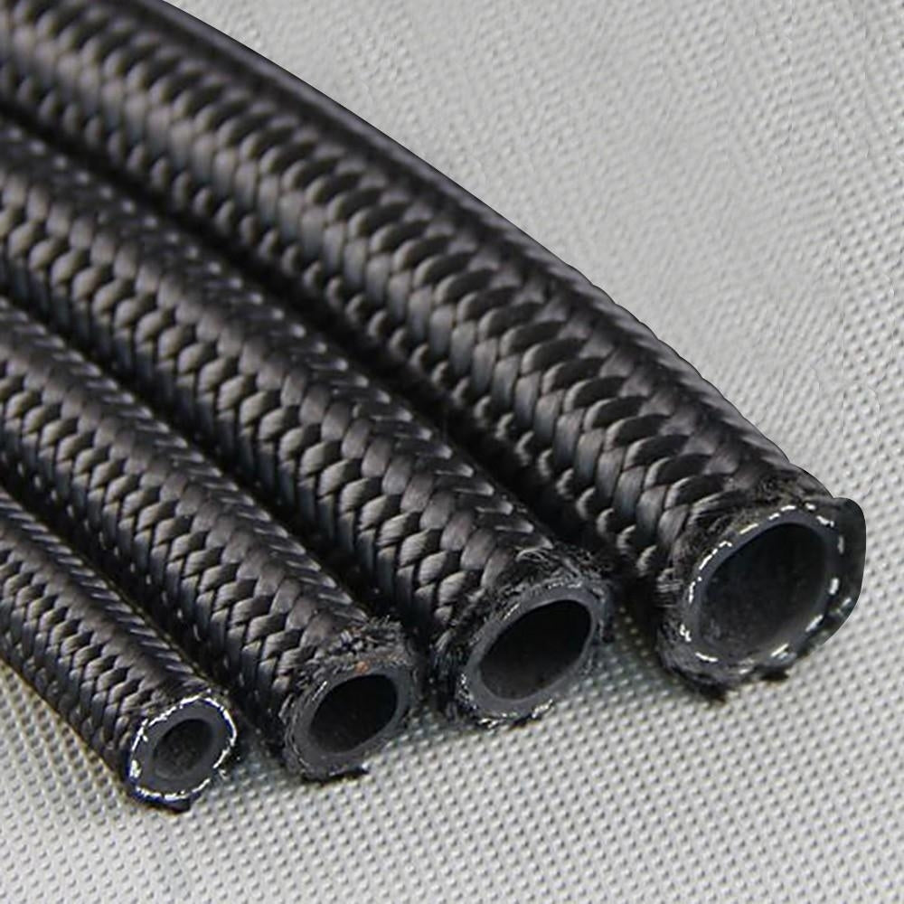 Nylon Braided Fuel Hose Oil Cooler 1M Black Image 12