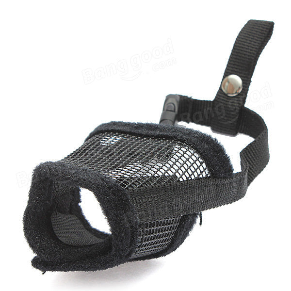 Nylon Fabric Adjustable Mesh Anti Bark Bite Pet Mouth Muzzle Image 11