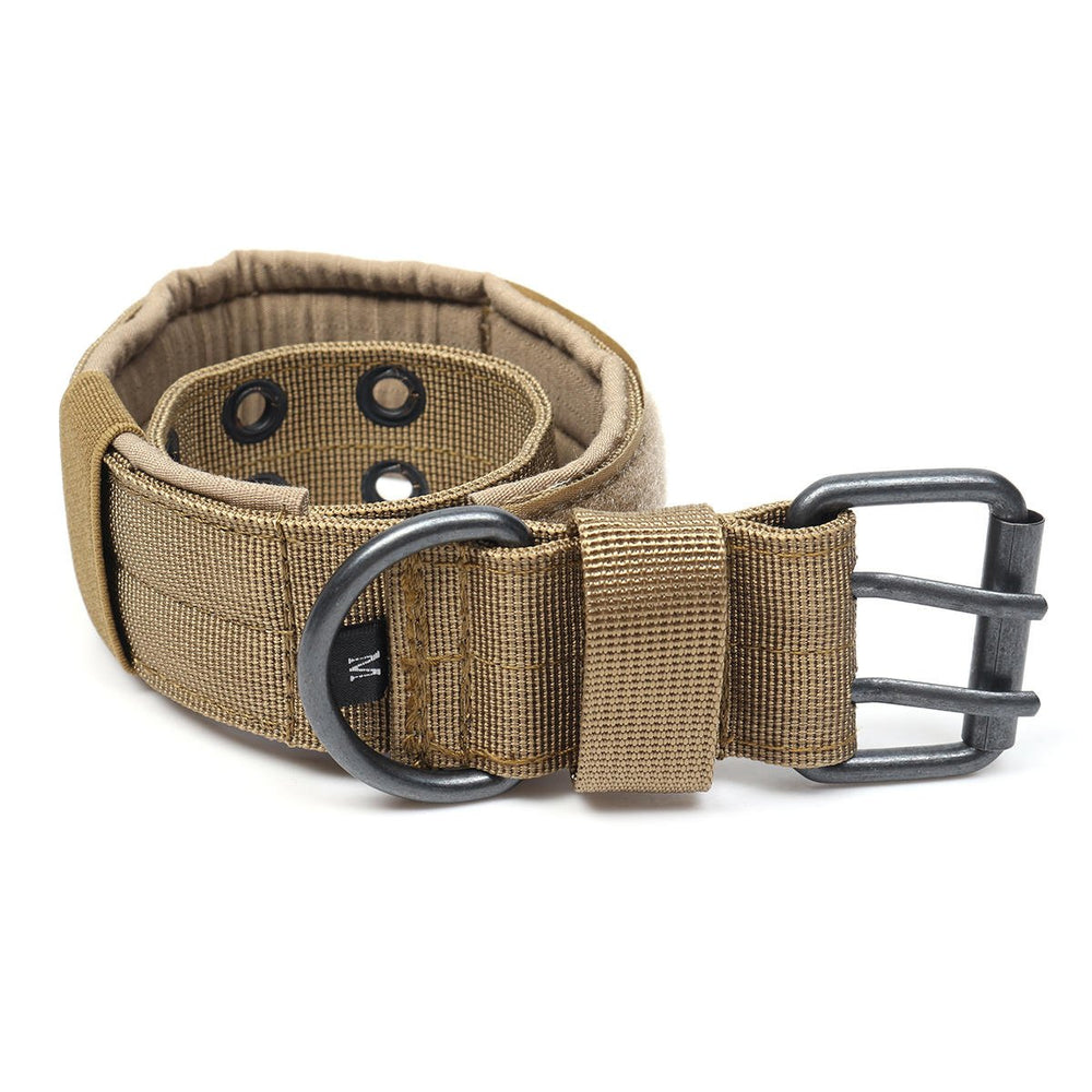 Nylon Tactical Dog Collar Military Adjustable Training Dog Collar with Metal D Ring Buckle M Size Image 2