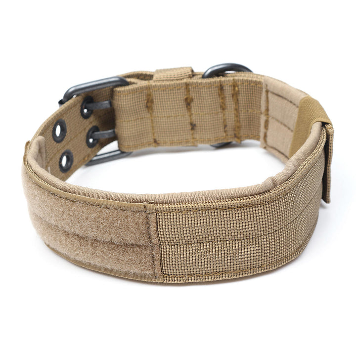 Nylon Tactical Dog Collar Military Adjustable Training Dog Collar with Metal D Ring Buckle M Size Image 3