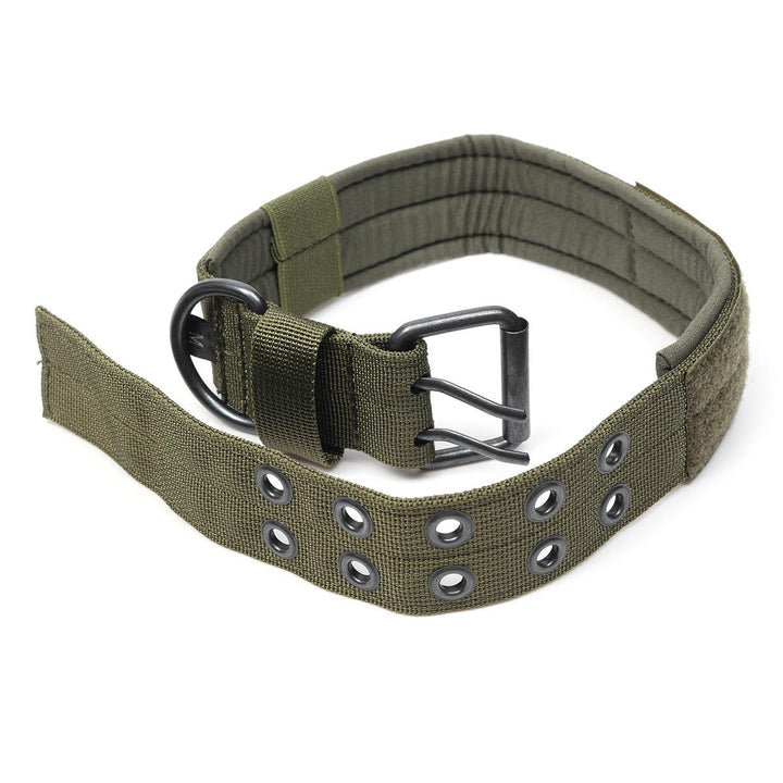 Nylon Tactical Dog Collar Military Adjustable Training Dog Collar with Metal D Ring Buckle M Size Image 4