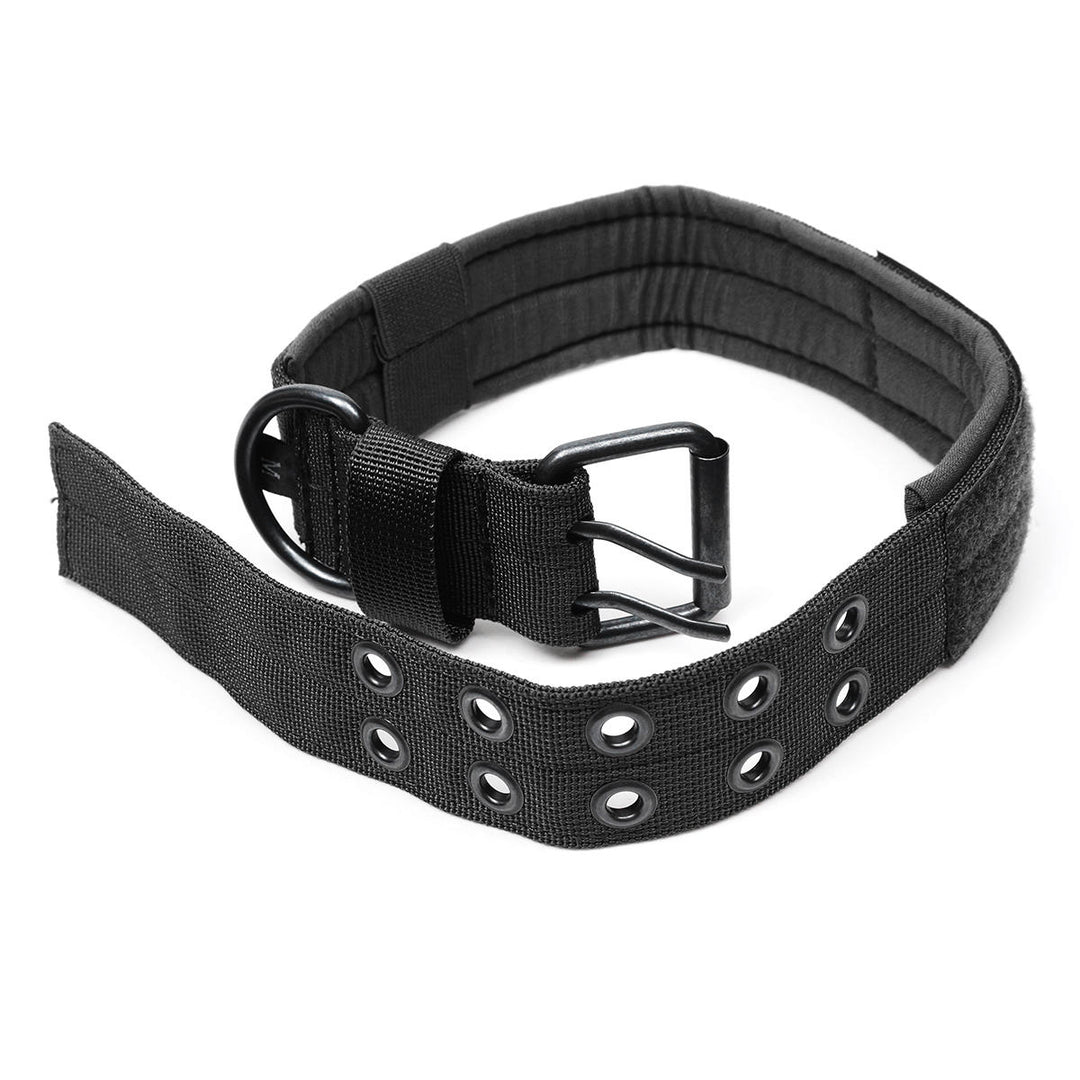 Nylon Tactical Dog Collar Military Adjustable Training Dog Collar with Metal D Ring Buckle M Size Image 5