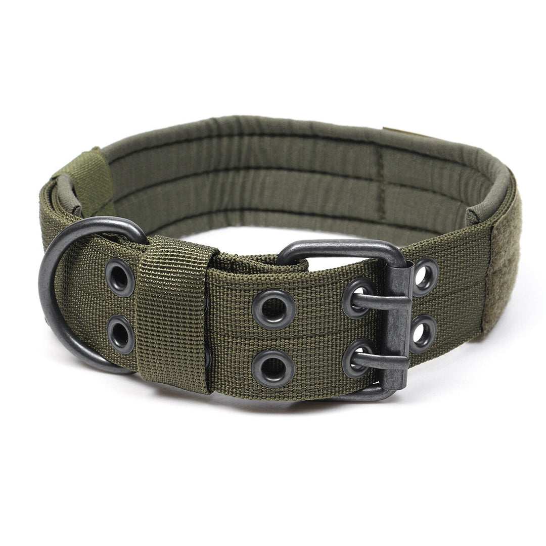 Nylon Tactical Dog Collar Military Adjustable Training Dog Collar with Metal D Ring Buckle M Size Image 11