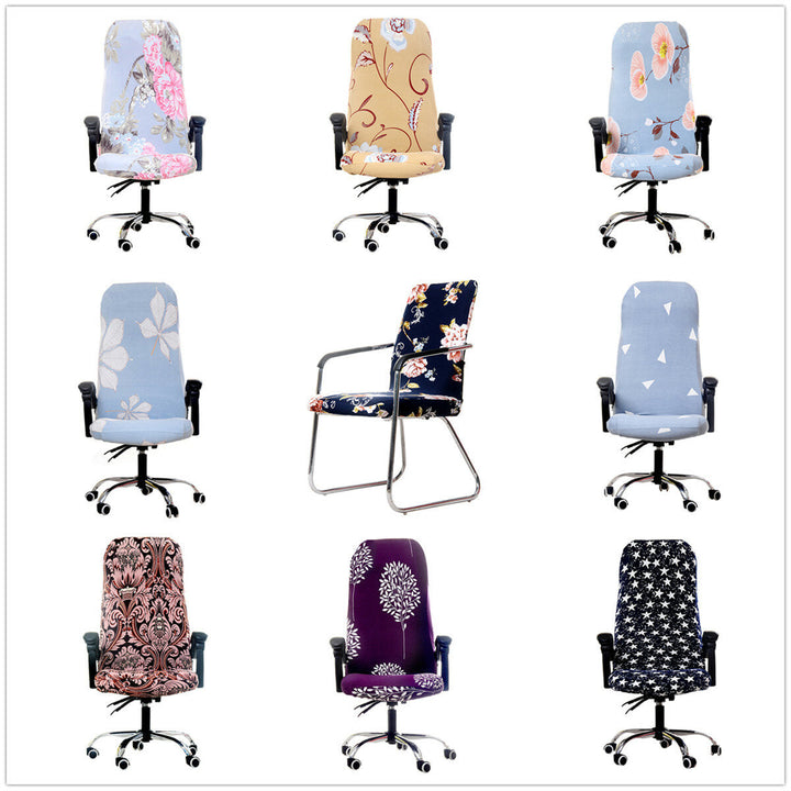 Office Chair Cover Computer Rotating Chair Protector Stretch Armchair Seat Slipcover Home Office Furniture Decoration L Image 1