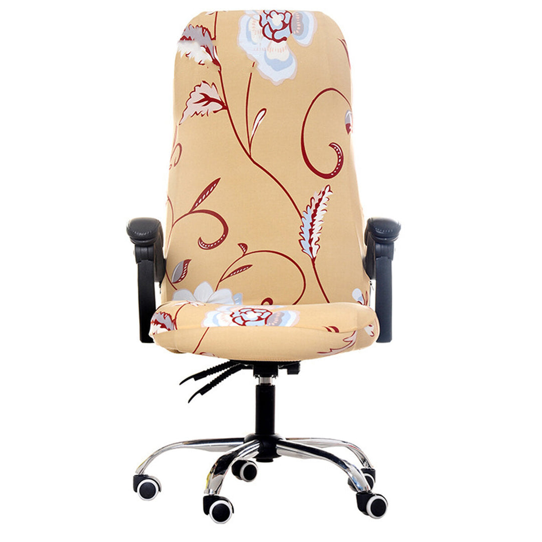 Office Chair Cover Computer Rotating Chair Protector Stretch Armchair Seat Slipcover Home Office Furniture Decoration L Image 8