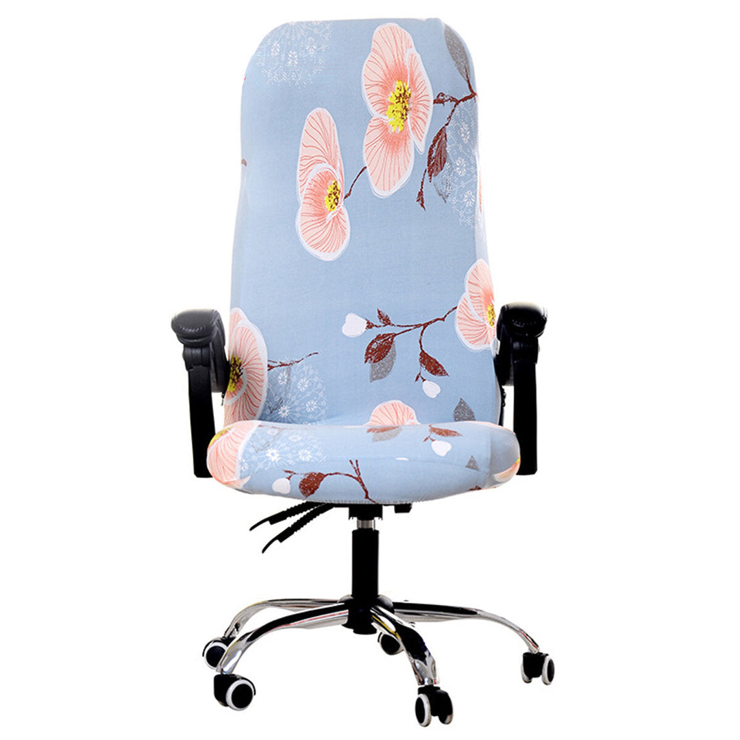 Office Chair Cover Computer Rotating Chair Protector Stretch Armchair Seat Slipcover Home Office Furniture Decoration L Image 9