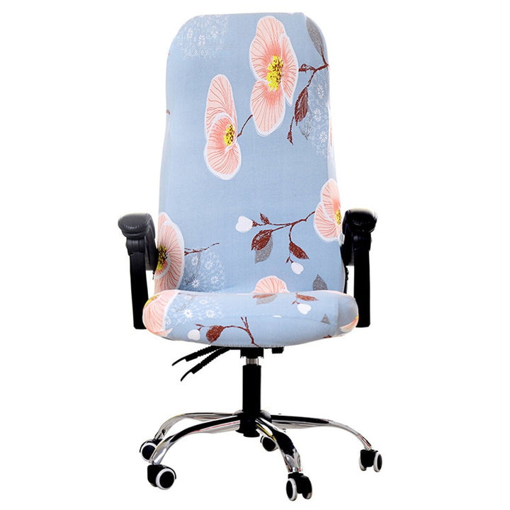 Office Chair Cover Computer Rotating Chair Protector Stretch Armchair Seat Slipcover Home Office Furniture Decoration L Image 1