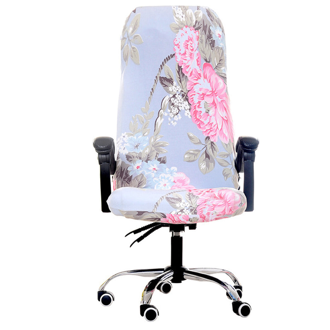 Office Chair Cover Computer Rotating Chair Protector Stretch Armchair Seat Slipcover Home Office Furniture Decoration L Image 10