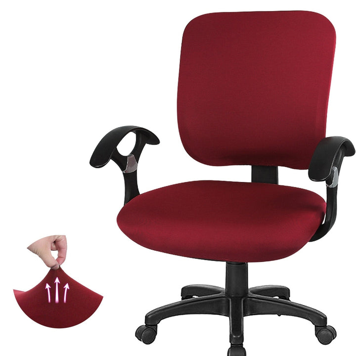 Office Chair Covers 2piece Stretchable Computer Office Chair Cover Universal Chair Seat Covers Image 4